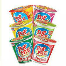 POP MIE Varian Kuah ( Rasa Ayam, Baso, Kari, Soto, Ayam Bawang, Pedes Dower ) Uk 75gr