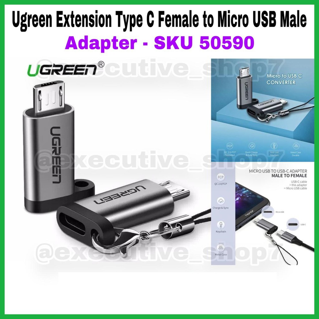 Ugreen USB Type C Female to Micro Usb Male Adapter SKU : 50590