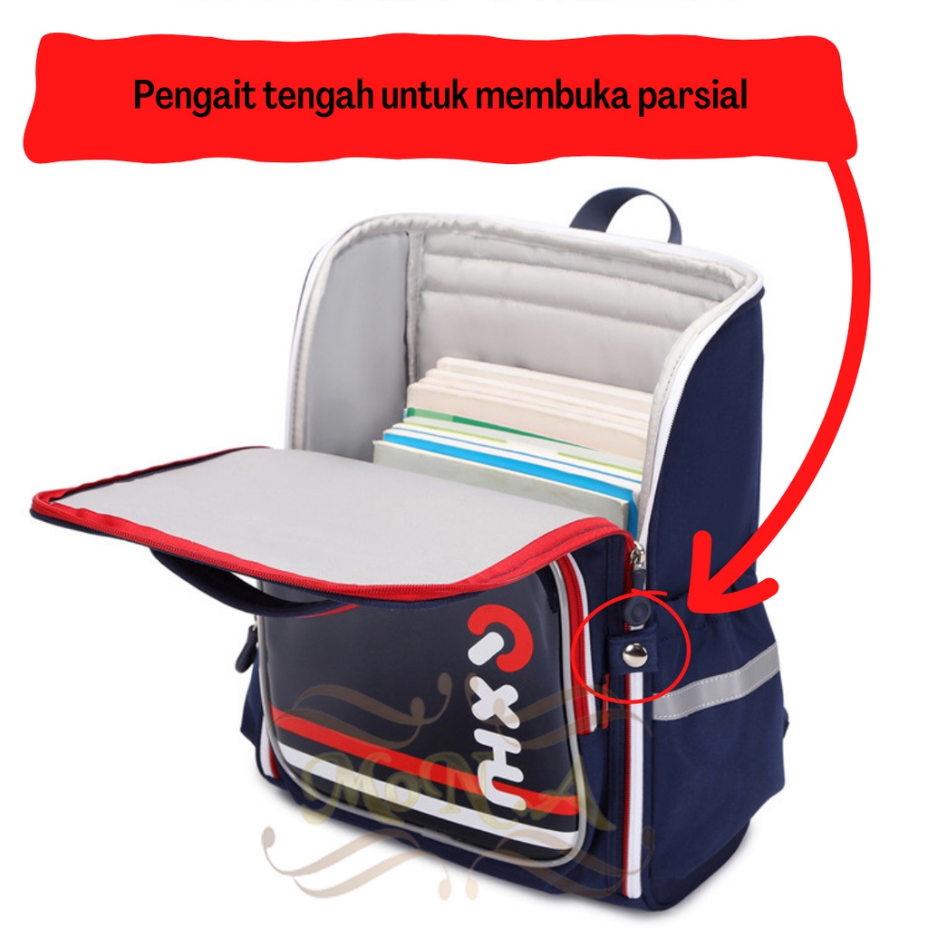 [MONA] Tas Ransel Pria/Wanita Backpack SD SMP Waterproof Kuat Kokoh Kualitas Import Premium - M0187