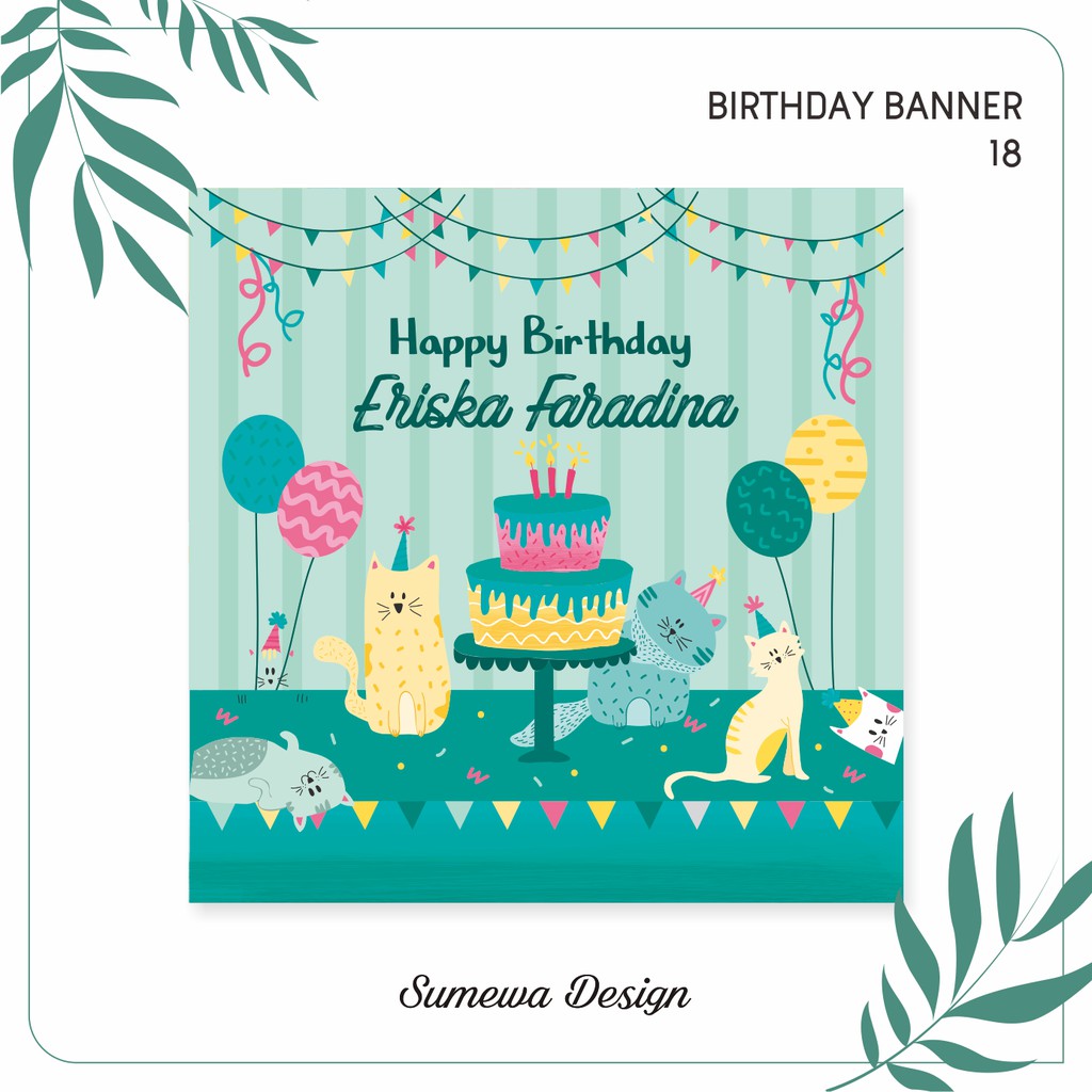 Spanduk Banner Backdrop Ulang Tahun 18 Shopee Indonesia