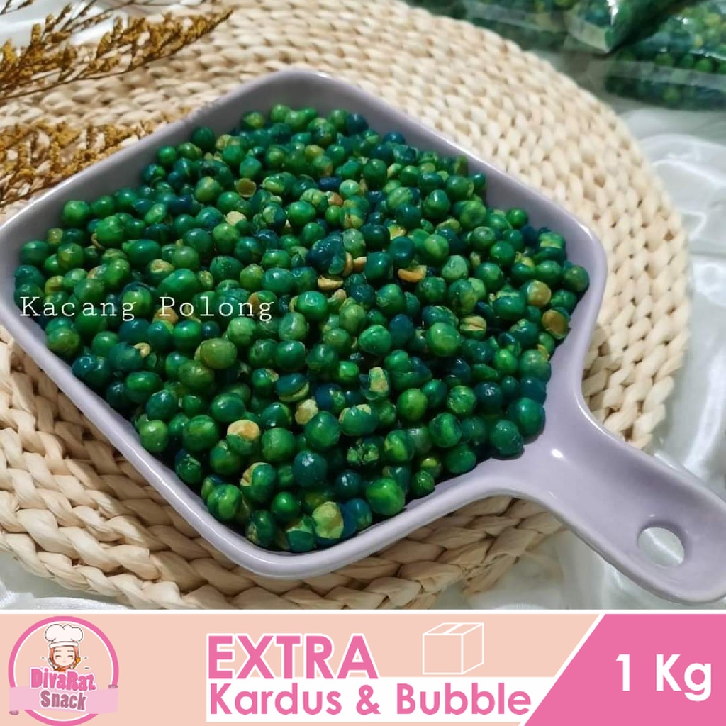 

[1Kg] Kacang Polong Hijau / Kacang Polong Kupas - Divaraz Snack makanan ringan jajanan jadul cemilan snack kiloan