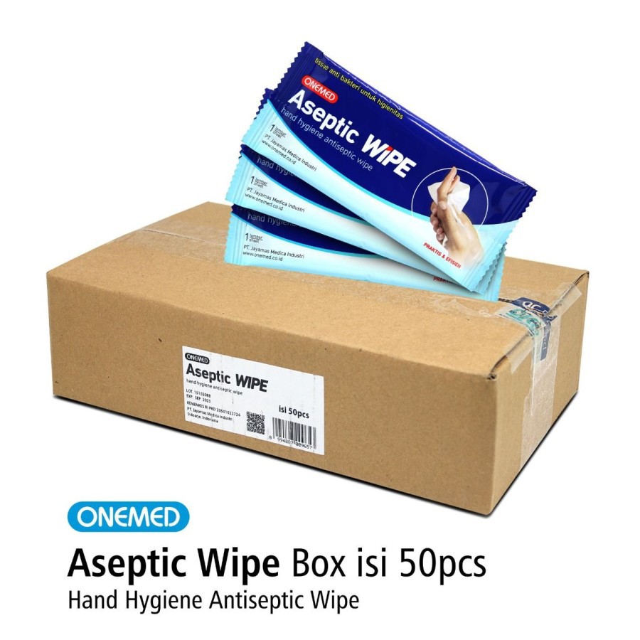 Aseptic Wipe onemed Tissue Antiseptik dan disinfektan Steril Wipe one med [ 1 BOX ]