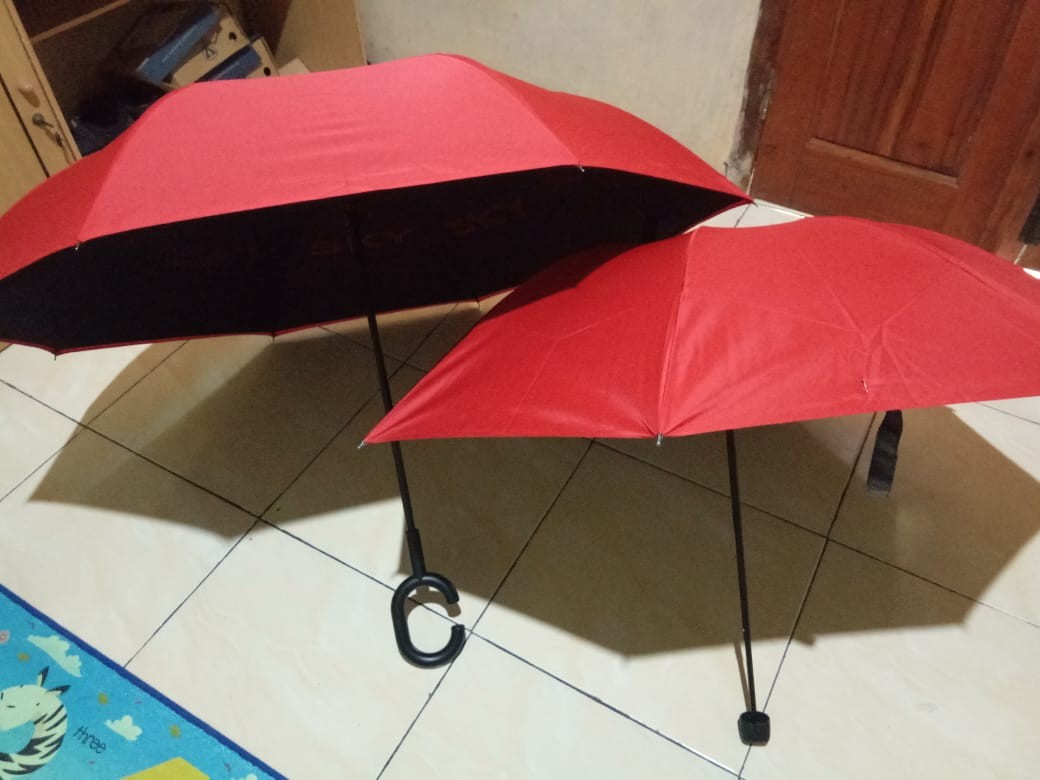 Payung Terbalik Kazbrella Sky Luar Warna 2nd Gen Berkualitas ( New )