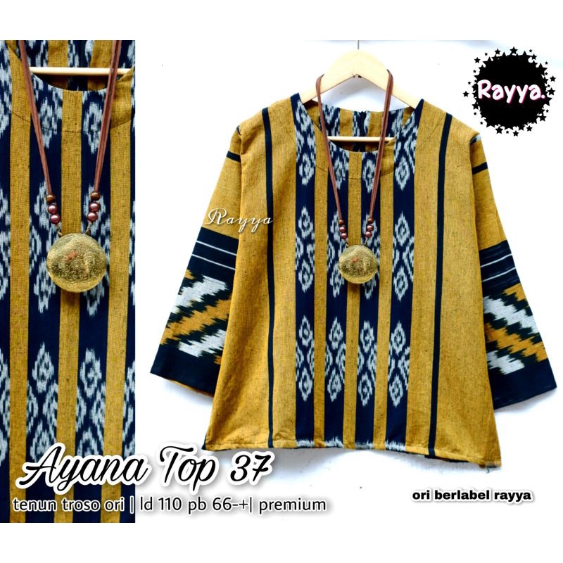 AYANA TOP - ATASAN TENUN TROSO - BLOUSE TENUN - BLUS ETNIK - BAJU ETNIK TENUN TROSO - ATASAN ETNIK W