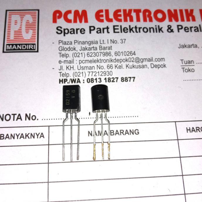 D1259 2Sd1259 2 Sd2159 D 2159 2Sd 2 Sd Transistor Pcmelebik54 Dijamin