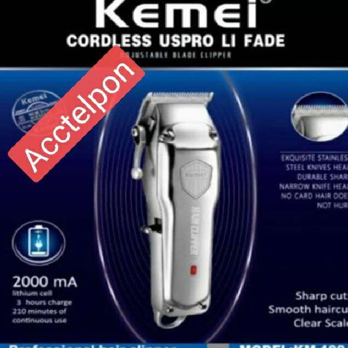 Kemei km-1994 Alat Cukur Rambut Elektrik Profesional Bahan Metal