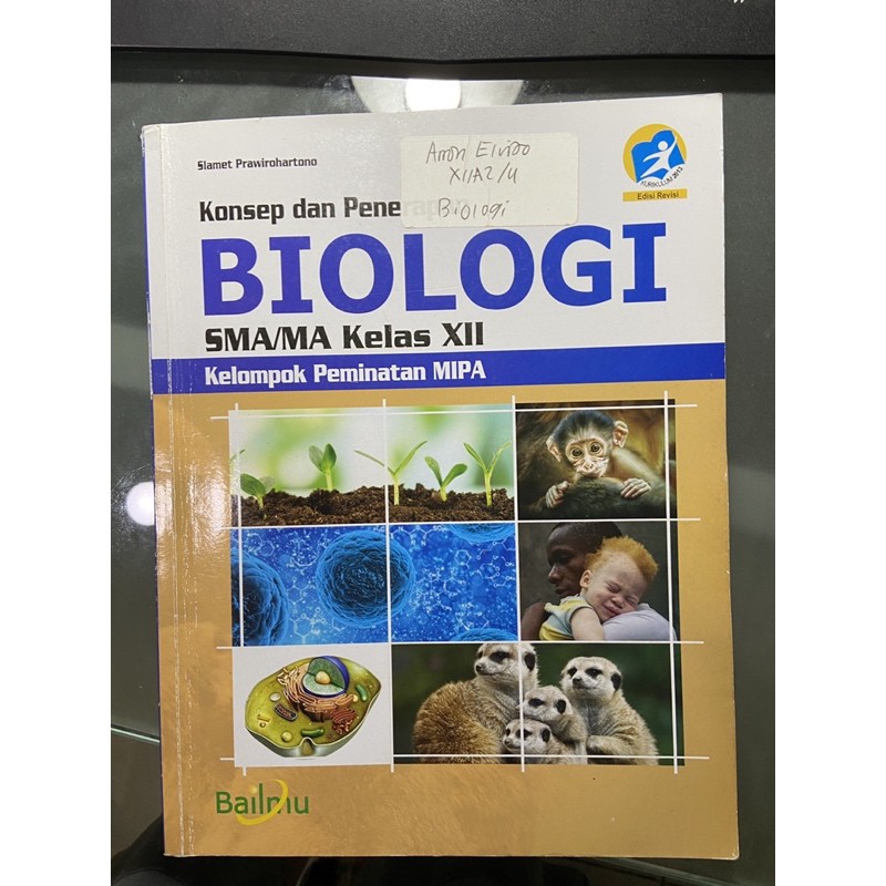 Buku Biologi BEKAS kelas 12 Bailmu