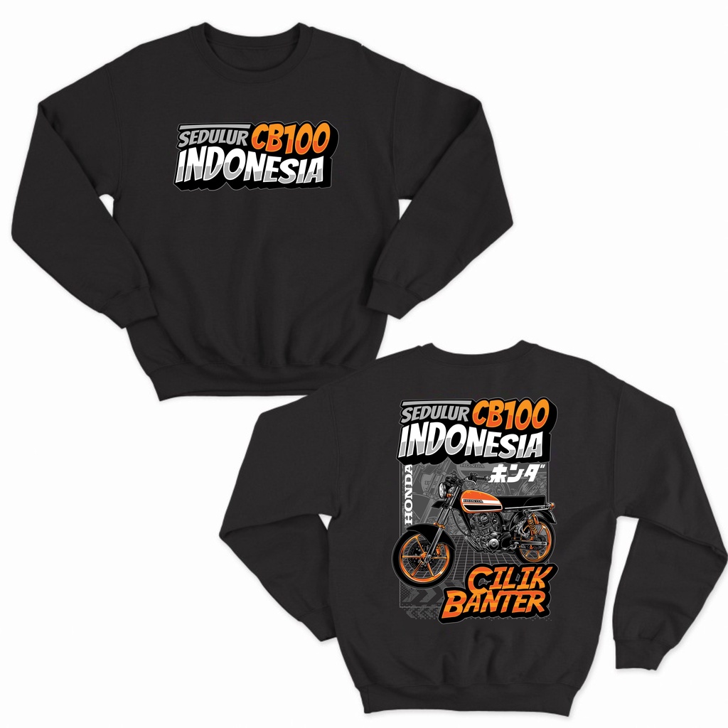JAKET SWEATER HONDA CB 100 SEDULUR INDONESIA BIG SIZE JUMBO