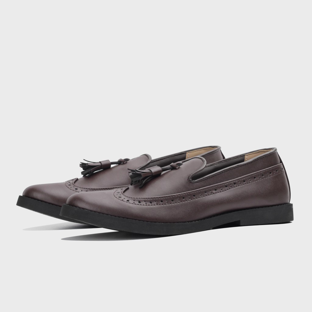 TOMIO BLACK ORIGINAL x GIANT FLAMES Sepatu Loafers Hitam Pria Slip On Simple Formal Casual Kerja Kantor Slop Resmi Kantoran Pesta Kondangan Selop Jalan Santai Hangout Kuliah Penny Loafer Semi Kulit Premium Big Size Jumbo Ukuran Besar 44 45 Keren Branded