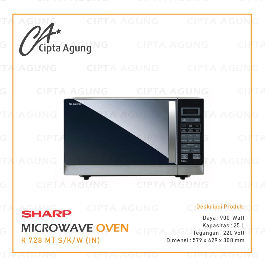 Jual MICROWAVE OVEN SHARP R 728 MT S/K/W (IN) R728(K)IN MICROWAVE