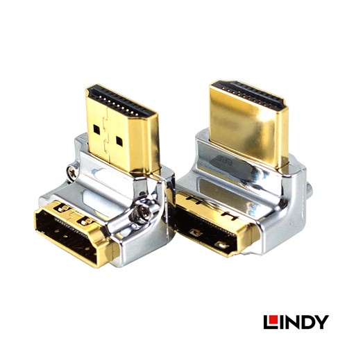 LINDY Part Adapter HDMI Male to Female Down Angle 90 Degree - 41505