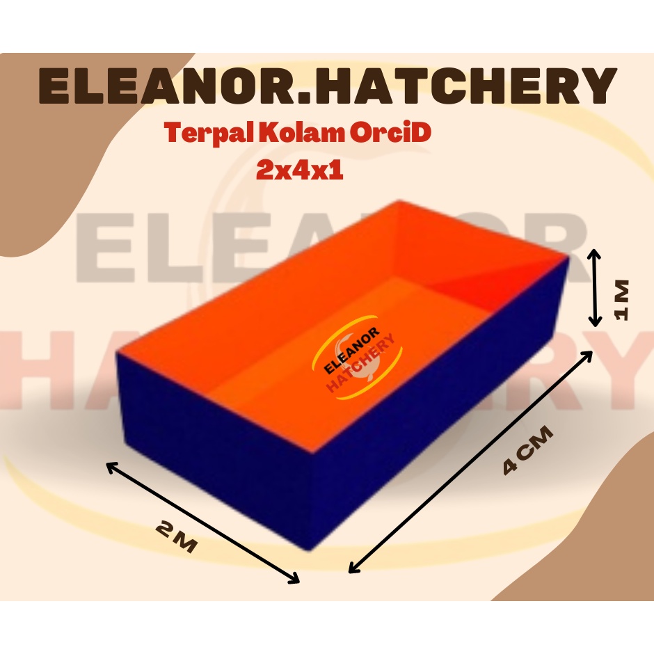 Kolam Terpal ORCHID Ukuran Kotak 2x4x1