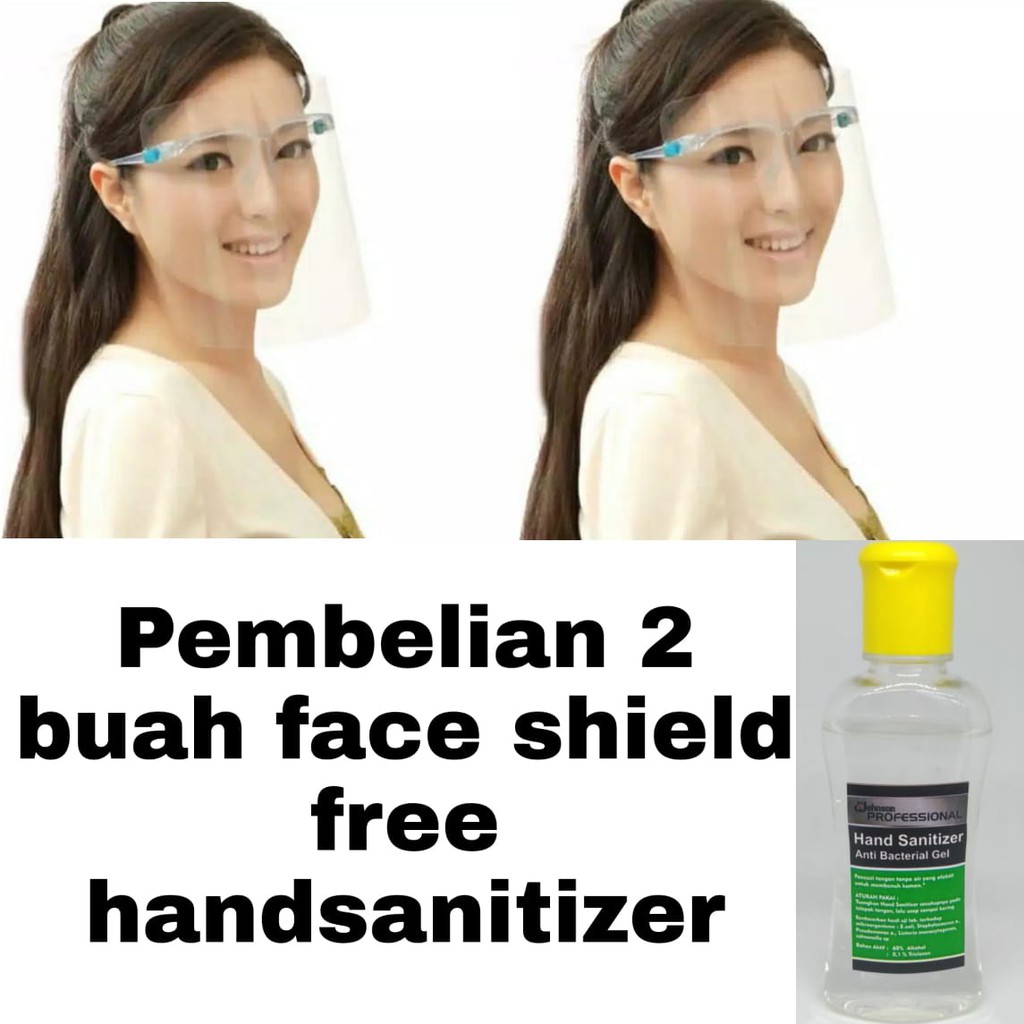 FACE SHIELD KACAMATA Malang 2 pcs free handsanitizer