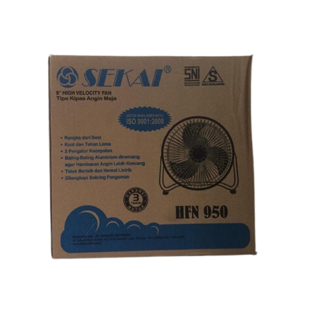High Velocity Fan Kipas Angin Tornado Sekai HFN-950 HFN950 HFN 950