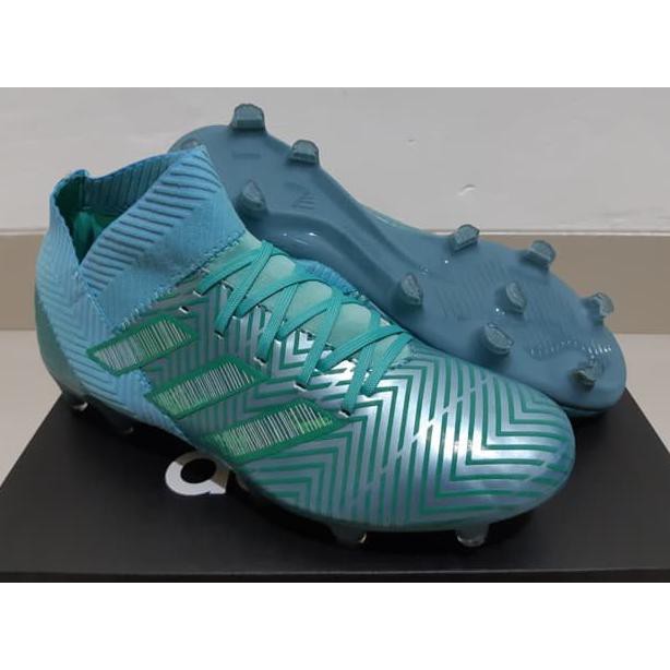 SOCCER SHOES ORIGINAL GRADE SEPATU BOLA - SOCCER ADIDAS NEMEZIZ 18.2 LIGHT GREEN BLUE - FG KUALITAS