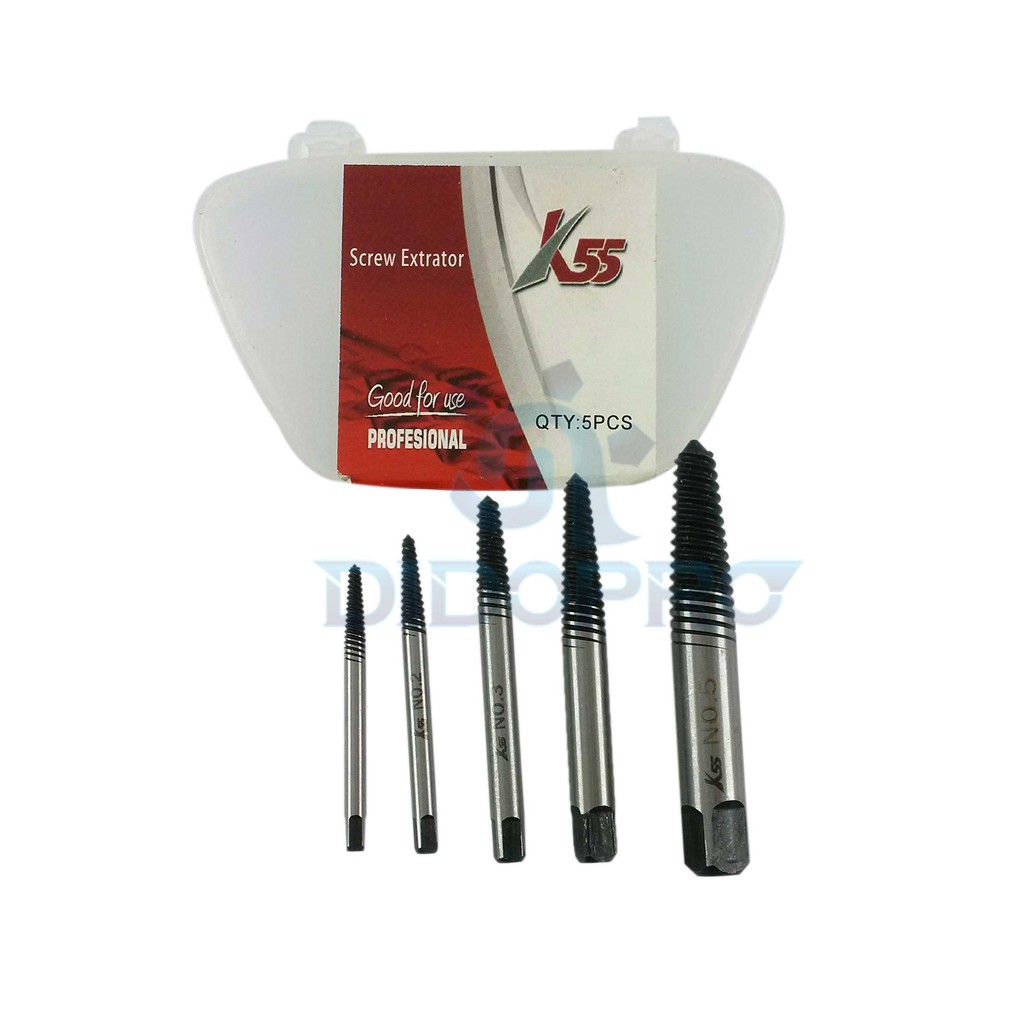 K55 Hand Tap Balik (Screw Extractor) Set 5pcs