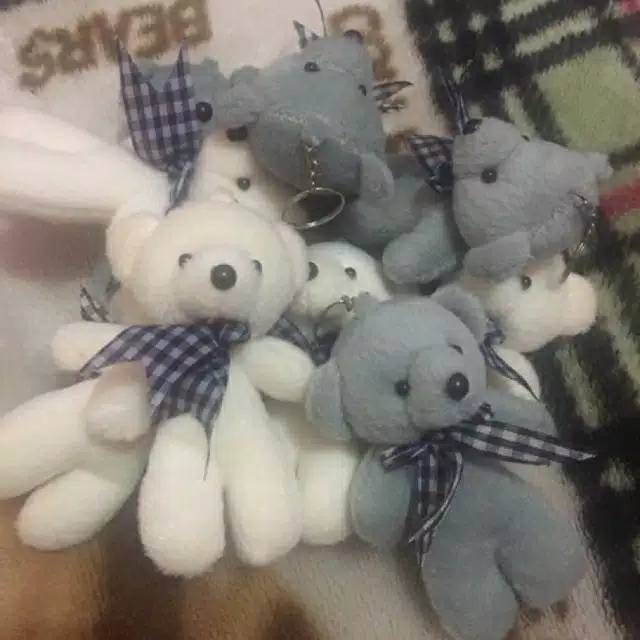 Boneka aksesoris tas dan gantungan kunci gantungan tas beruang