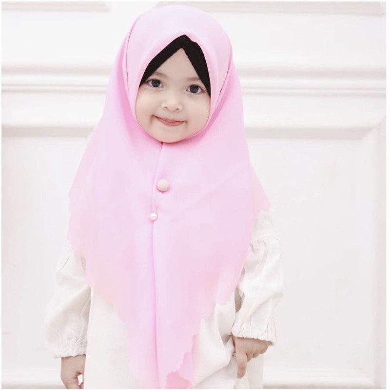 HIJAB SEGIEMPAT KIDS / HIJAB ANAK / BELLASQUARE ANAK / JILBAB ANAK POLOS / KERUDUNG ANAK