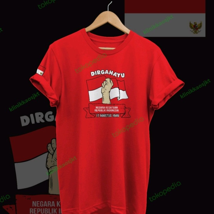 BAJU - KAOS DIRGAHAYU RI 77 - TSHIRT HUT KEMERDEKAAN INDONESIA TYPE 4