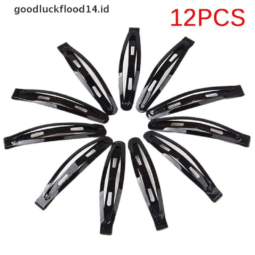 [OOID] 12PCS Women Black BB Clips Simple Hairpins DIY Accessories Wedding Bangs Party ID