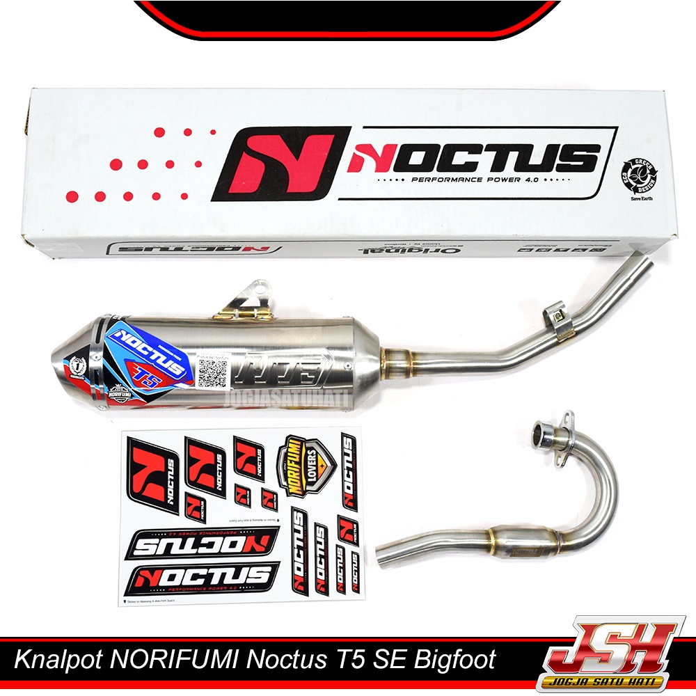 Knalpot Norifumi Noctus T5 Kenalpot Muffler Original Standar / Bore Up Motor KLX 150 Bigfoot Bf Dtracker DT CRF 150L WR 155 Special Edition-2