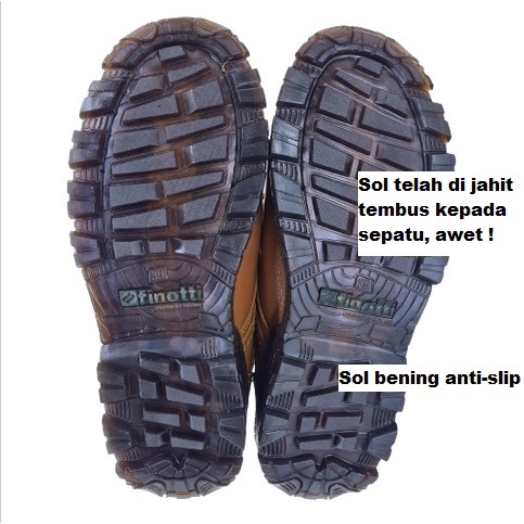 Sepatu safety boots toecap baja kulit Finotti GR 903