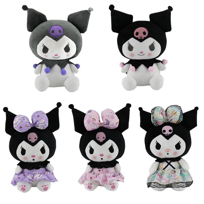 Mainan Boneka Stuffed Plush Anime Sanriod Kawaii Kuromi Mymelody Cinnamorol 25cm Untuk Hadiah Natal