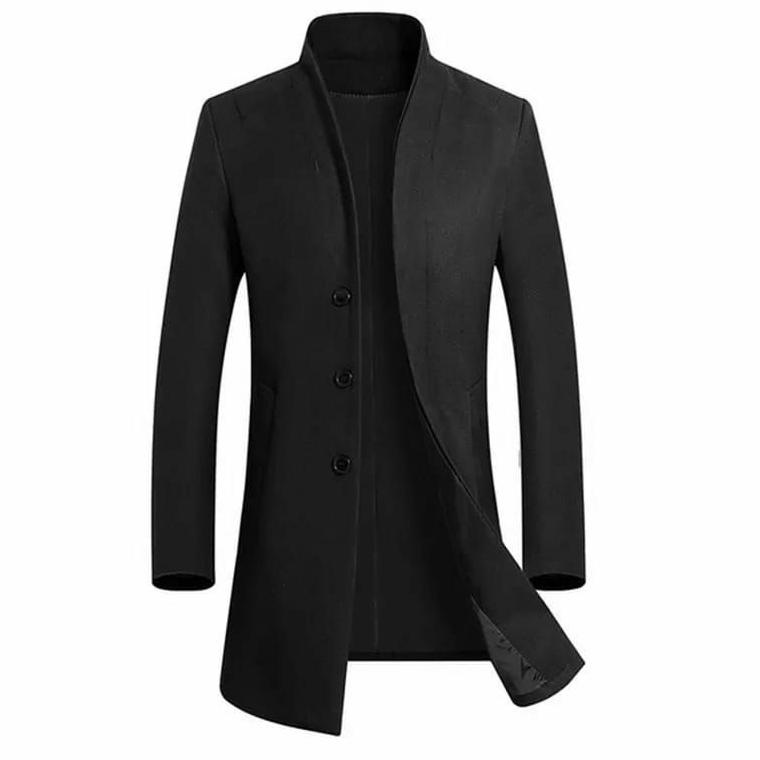 [KODE FSCR7] jubah blazer panjang pria keren long coat selutut