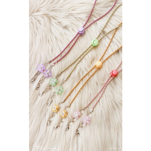 Strap Masker Motif Bunga Unik