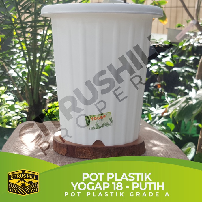 POT BUNGA PLASTIK YOGAP - YOGAP YPT 18 PUTIH