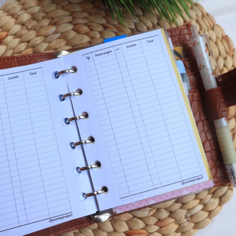 

(khusus binder A7) ziplock cashflow catatan