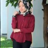 TBI Style Fashion Kemeja Comfy Kancing Polos Kerah Dian Baju Atasan Wanita Kemeja Lengan Panjang