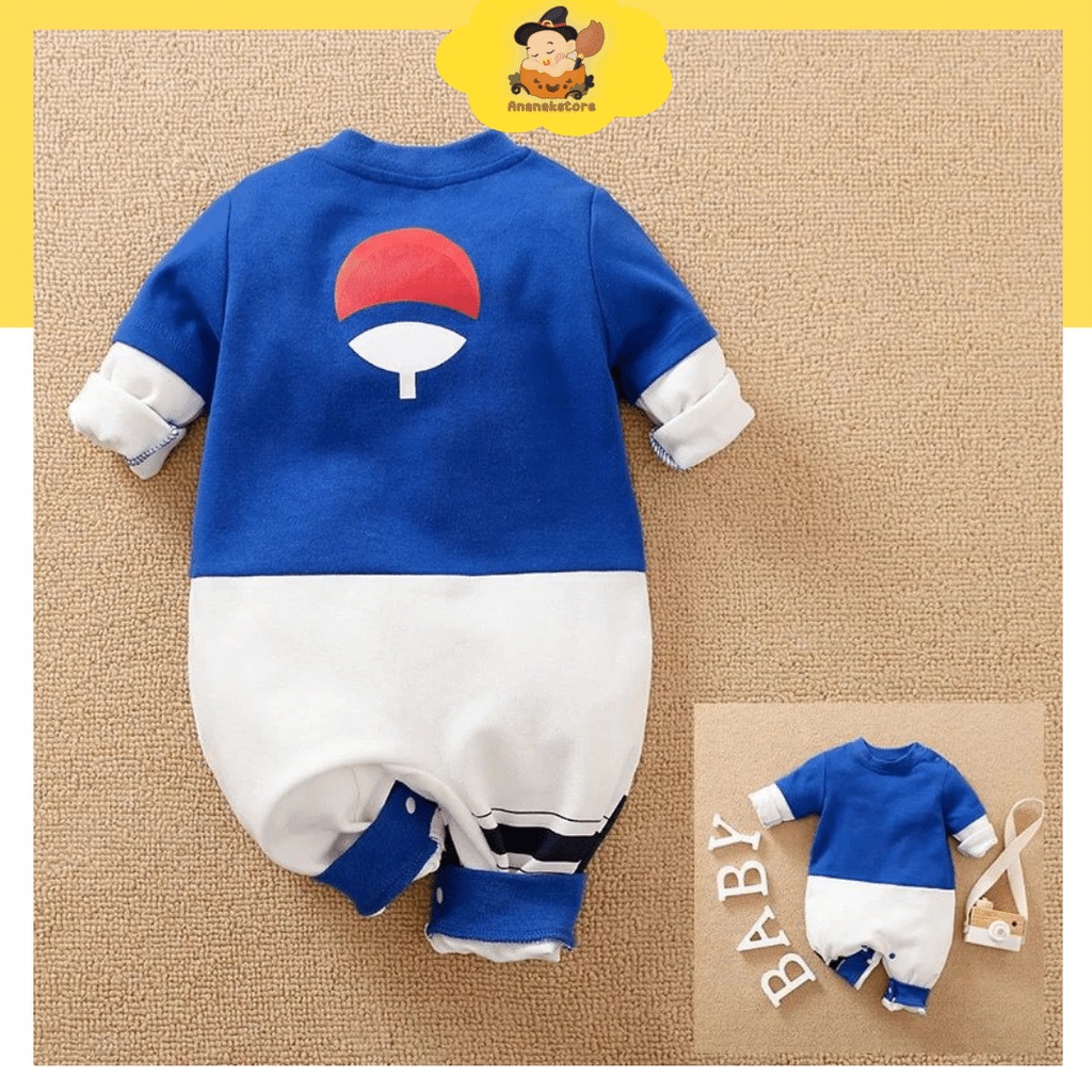 Jumper bayi Lengan Panjang 0-2 tahun / baju bayi karakter anime motif UCHIHA SASUKE naruto import korea