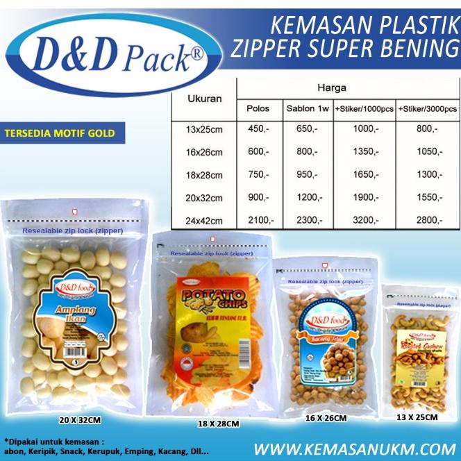 

Plastik Zipper Super Bening Uk 20X32Cm - Menu Instan