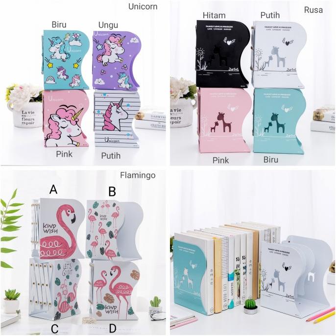 

BAYAR COD Sandaran Buku Book End | Book Holder | Pembatas Buku KOMPLIT Kode 250