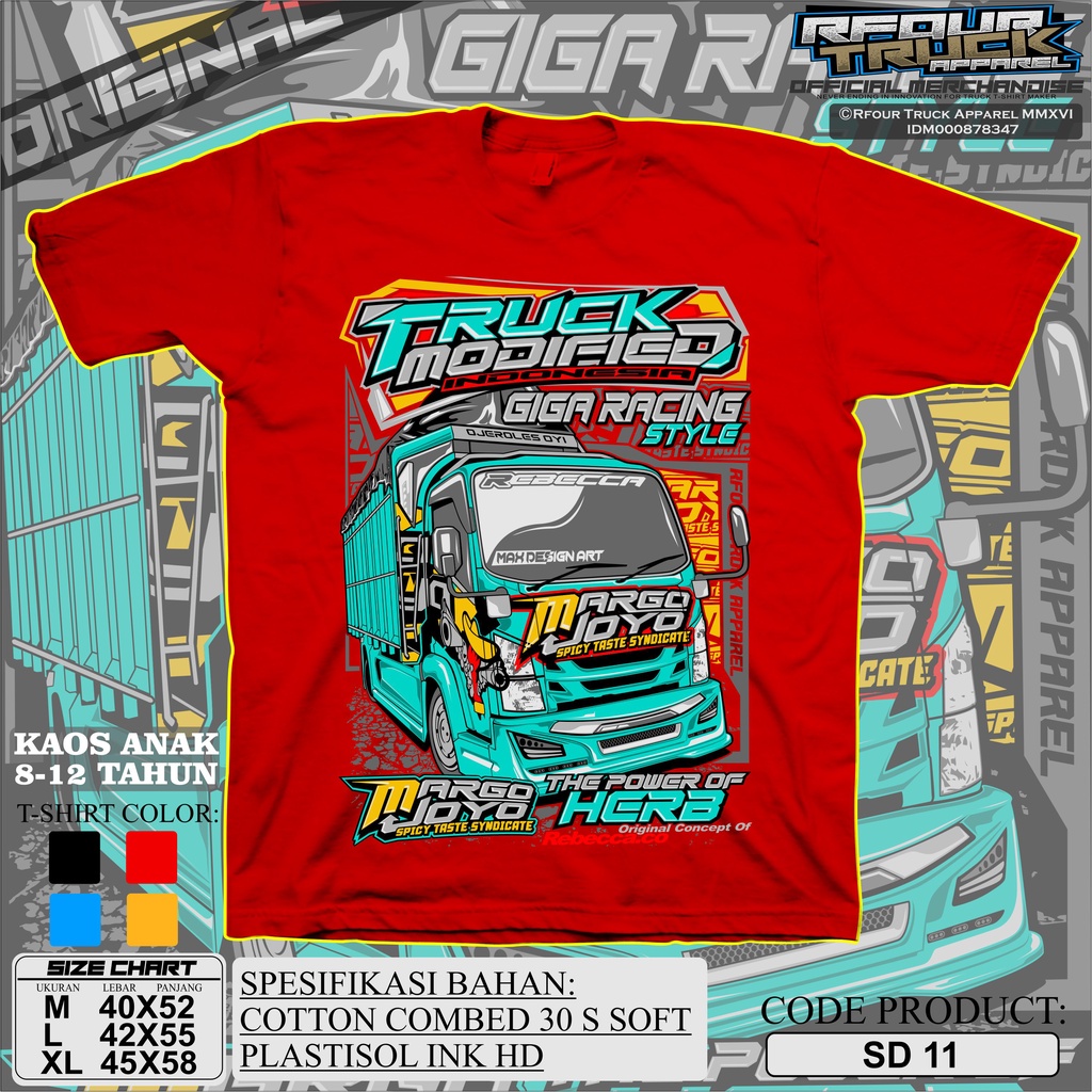 KAOS TRUCK ANAK MARGO JOYO KAOS ANAK GAMBAR TRUCK OLENG MARGO JOYO KAOS TRUK UMUR 8-12 TAHUN EDISI TERBARU SABLON PLASTISOL PREMIUM