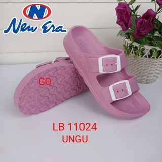 BB NEW ERA LB E 11024 Sandal Karet Wanita Slop Terbaru Gesper Sendal Karet Selop Ban Dua