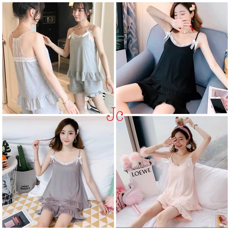 JC- Set TankTop Sexy Import HP / Stelan wanita sexy / Set Kensi Tanktop import / Piyama Set Tanktop Import