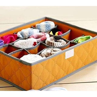 Bamboo Underwear Storage Organizer Box Bag Tempat Penyimpanan CD Celana Dalam