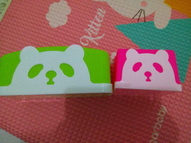 Tempat Tisu /kotak Tissue Happy Panda Segi