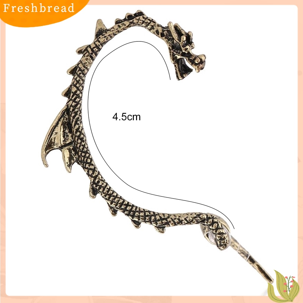 Frx1Pc Ear Cuff Bentuk Naga Bahan Alloy Gaya Gothic Punk Rock Untuk Pesta