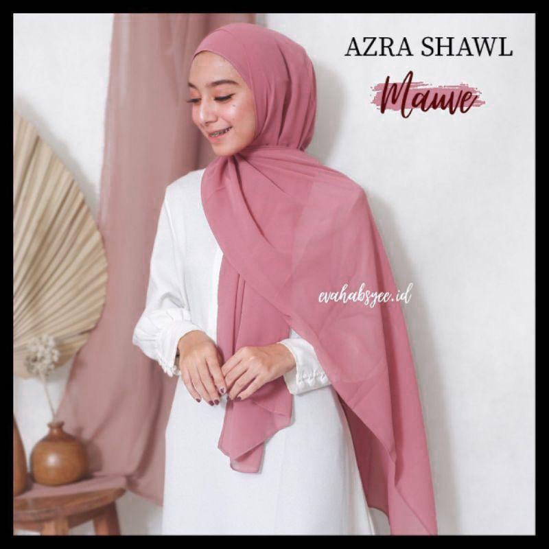 pashmina dusty tua pink tua| Azra mauve | pashmina cantik | evahabsyee.id