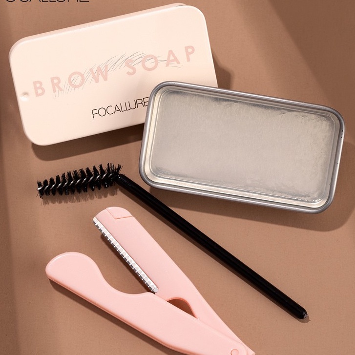 (READY &amp; ORI) Focallure Brow Styling Soap with Brush &amp; Knife FA182 FA 182 waterproof terbaru viral