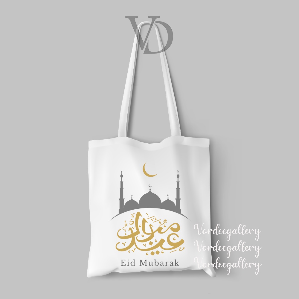 Tote bag  Kanvas Motif Lebaran tote bag idul fitri eid mubarak ramadan