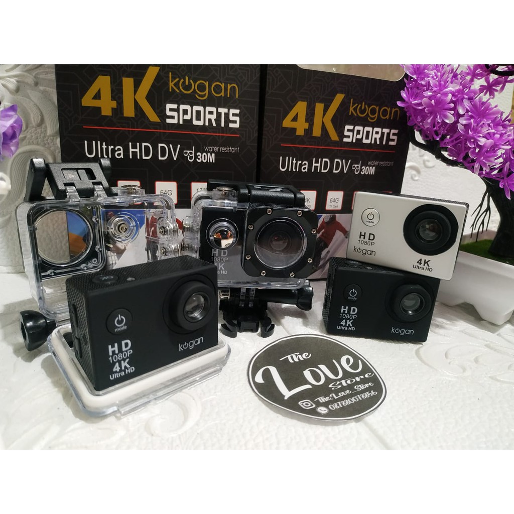 Harga Termurah Kamera Vedio Actioncam Kogan 4K 1080p Ultra Hd Lensa Cembung Bos Jernih