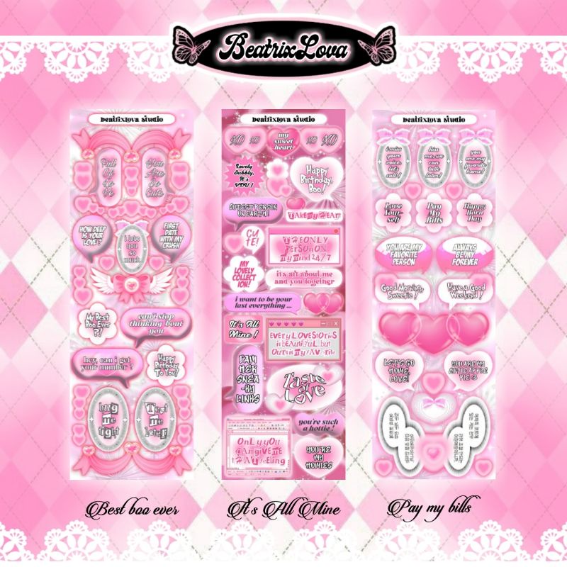 

[beatrixlova] SALE | Speech Text Bubble | Sticker Deco Polco Kpop Toploader | Stiker Jurnal Journal