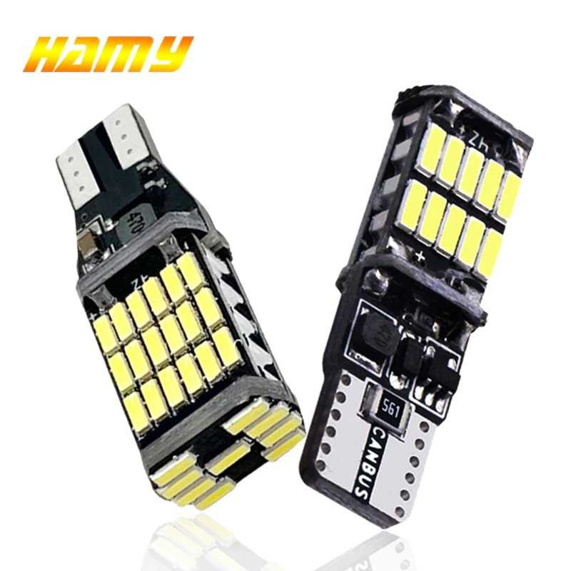 Lampu LED Mobil SMD T15 W16W 4014 45SMD 12V 6500K 1PCS Lamp Aksesoris Mobile Dekorasi Penerang Mobel Berkualitas