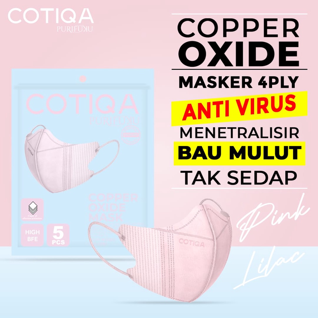 COTIQA Masker DUCKBILL COPPER OXIDE Premium Mask 4ply isi 5 pcs