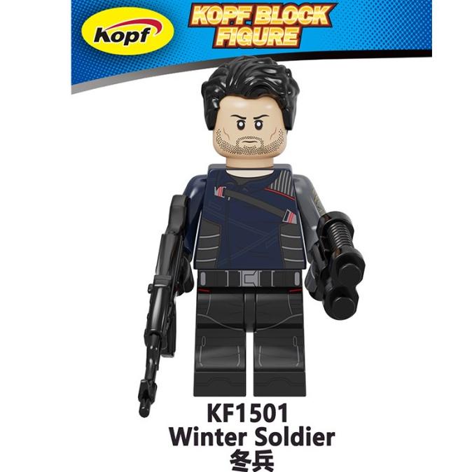 KF1501 - Bucky Barnes Winter Soldier Falcon Minifigure Brick KF6135