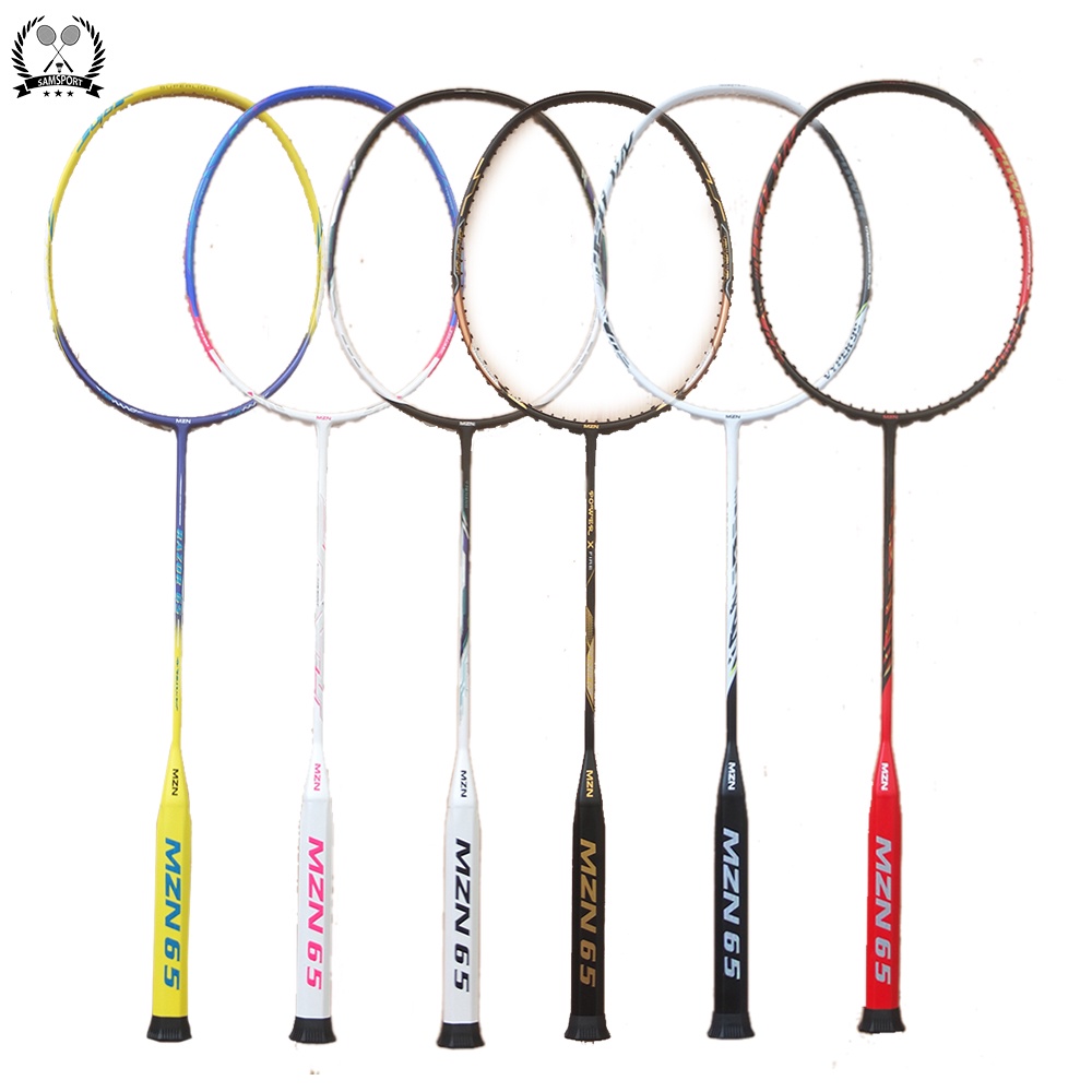 RAKET BADMINTON BULUTANGKIS MZN RAZOR 65 FULL CARBON RINGAN